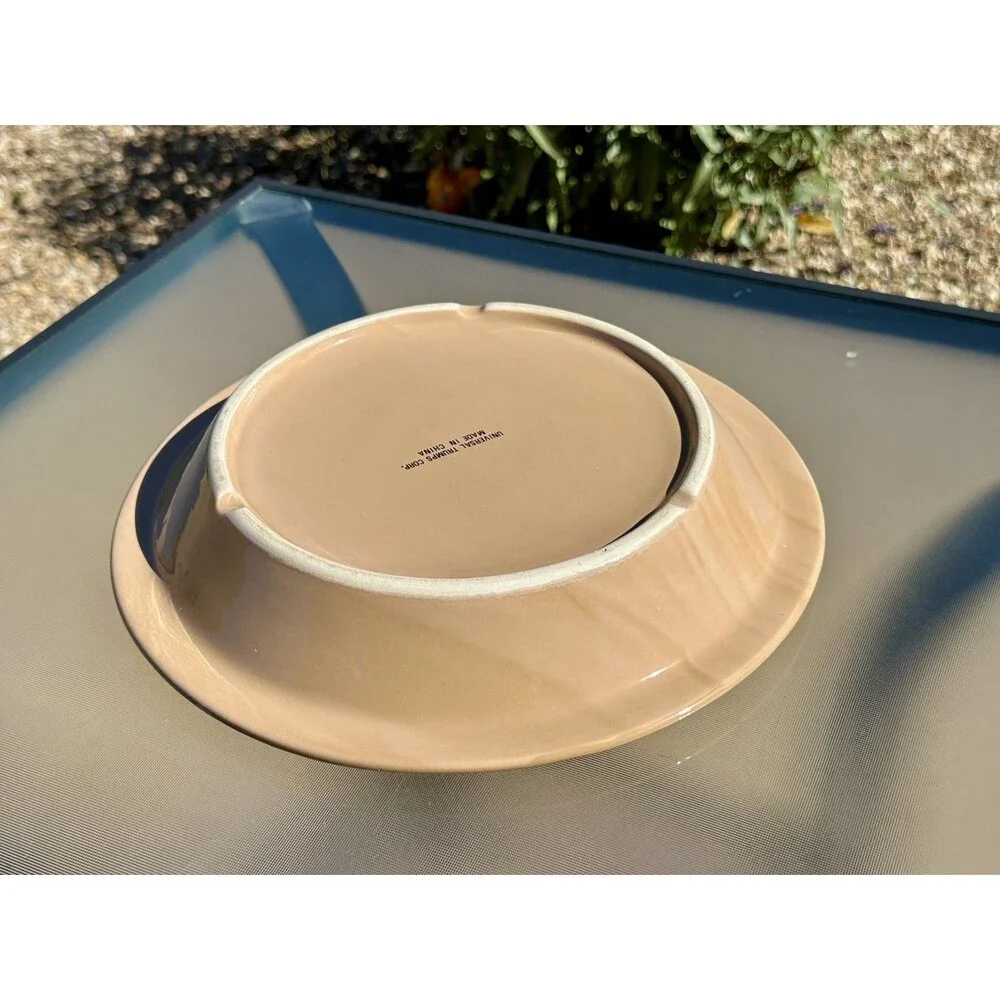 Ceramic Universal Trumps Apple Pie Dish Plate W/ Recipe 11.5” Round Cottagecore